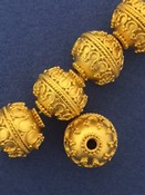Medium Size Round Granulated Bead w/ Horseshoe Design