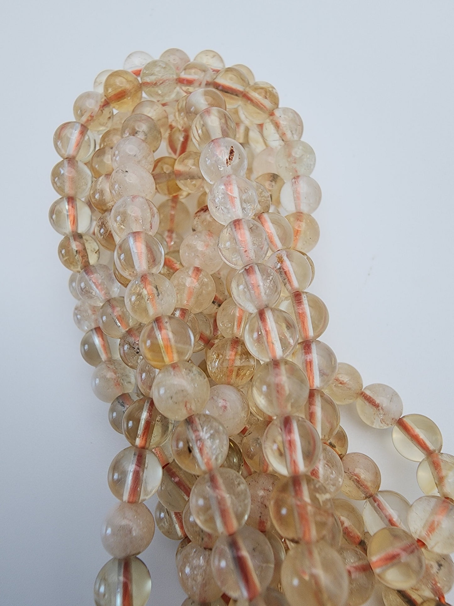 5mm Citrine Round Bead Strand.