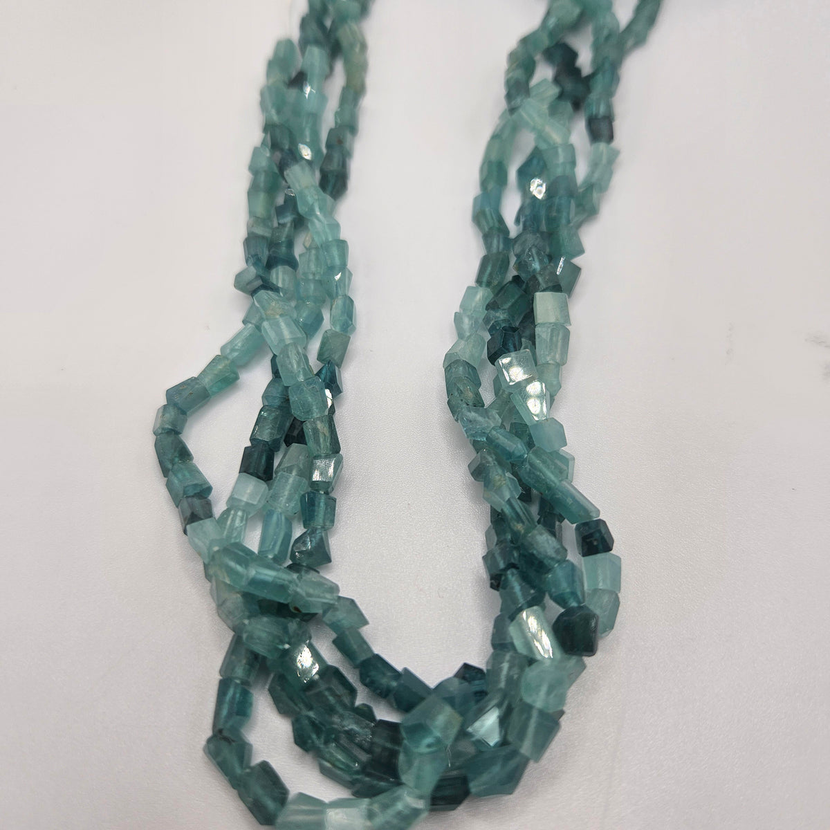5mm Grandidierite Chunk Bead Strand.