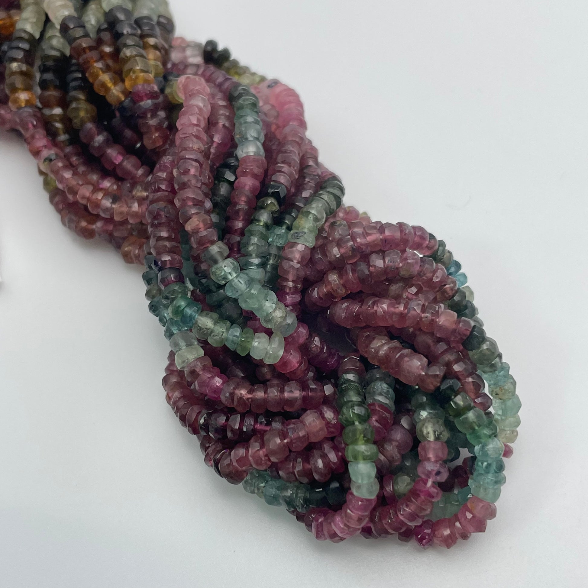 4mm Tourmaline Rondelle Faceted