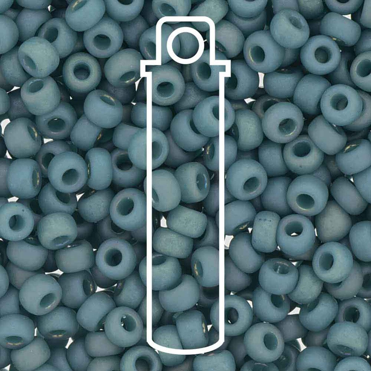 6/0 ROUND FROST OP GLAZE RNBW PEACOCK.