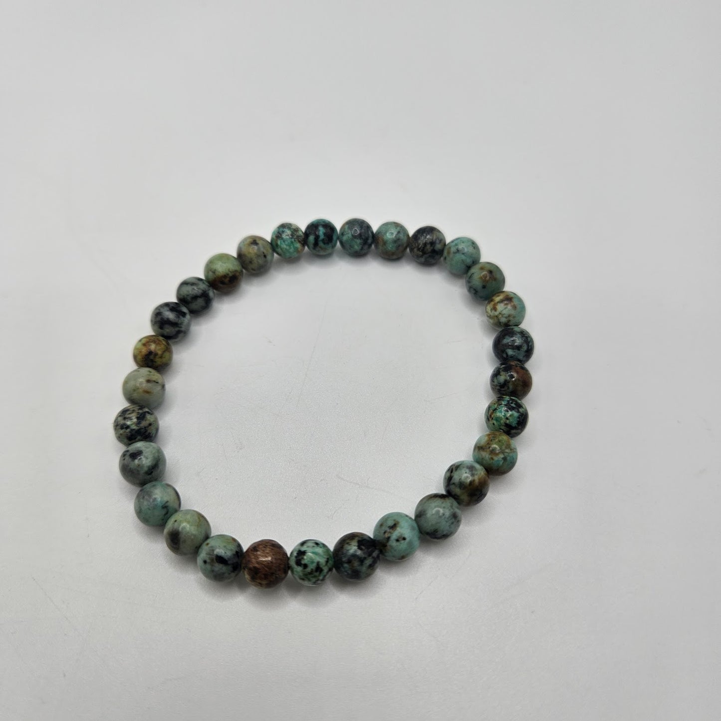 6mm African Turquoise Stretch Bracelet.