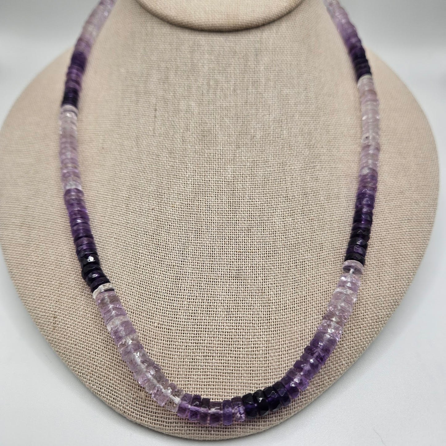 6mm Amethyst Faceted Ombre Strand.