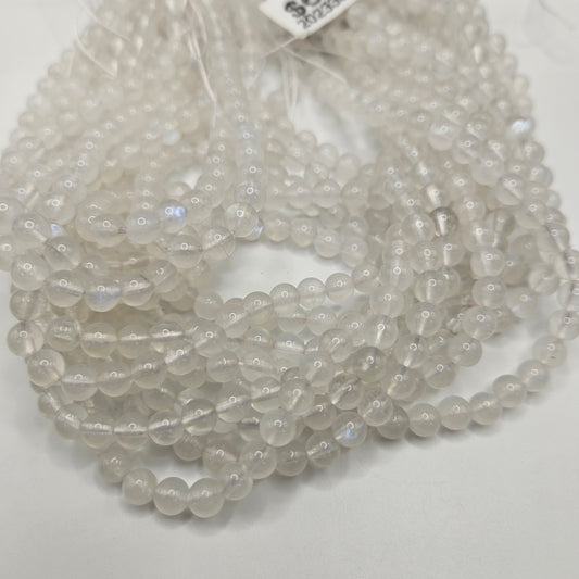 6mm Blue Moonstone Round Bead Strand.