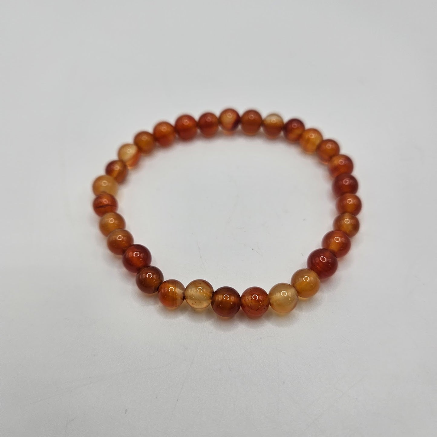 6mm Carnelian Stretch Bracelet.