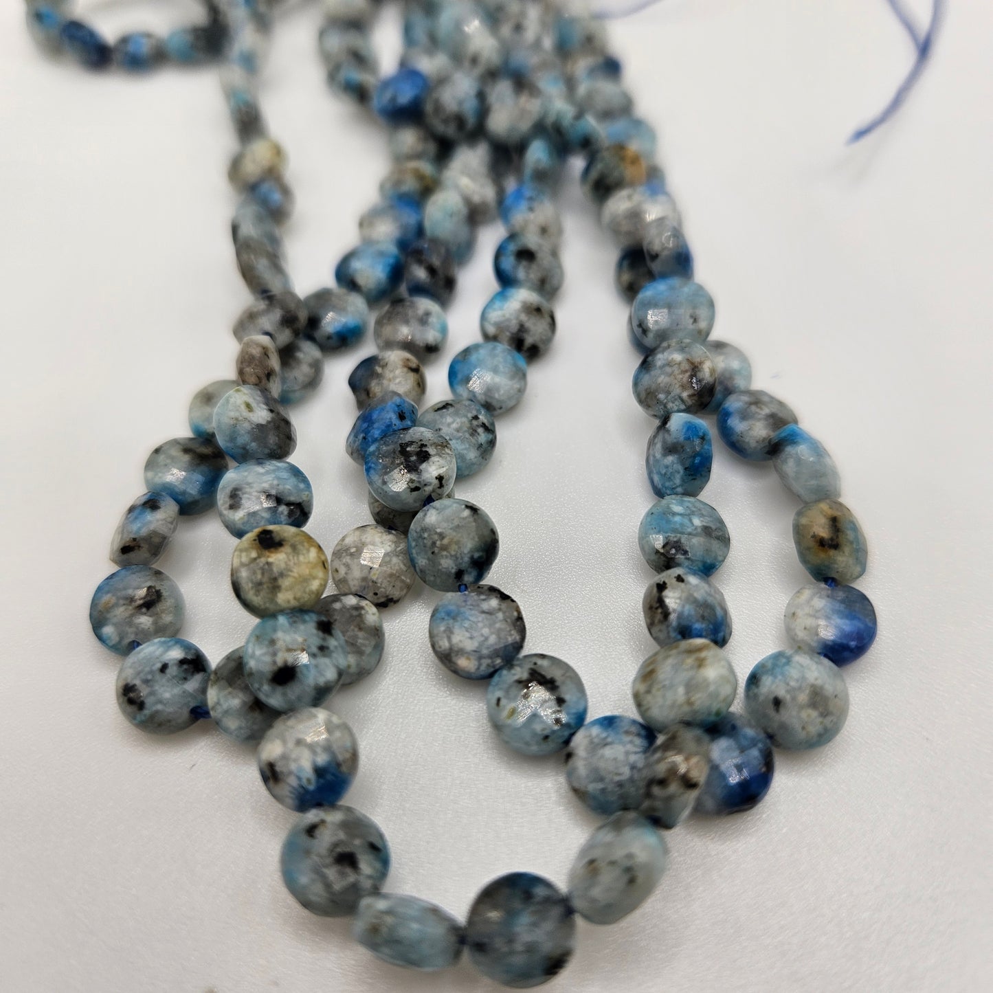 6mm K2 Faceted Coin Bead Strand.