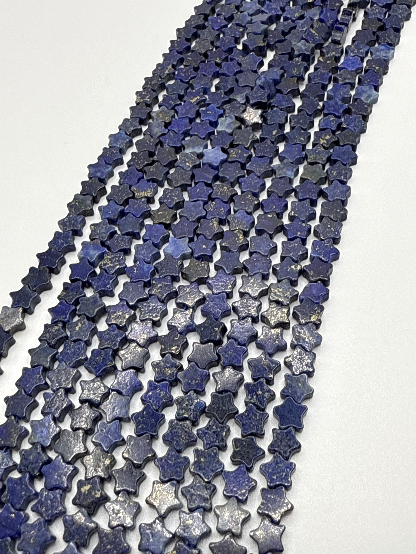 6mm Lapis Lazuli Star Beads.