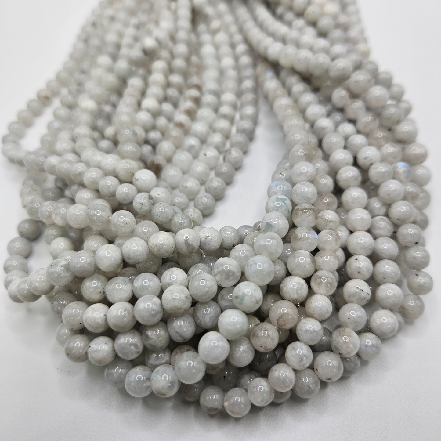 6mm Moonstone Round Bead Strand A Quality.