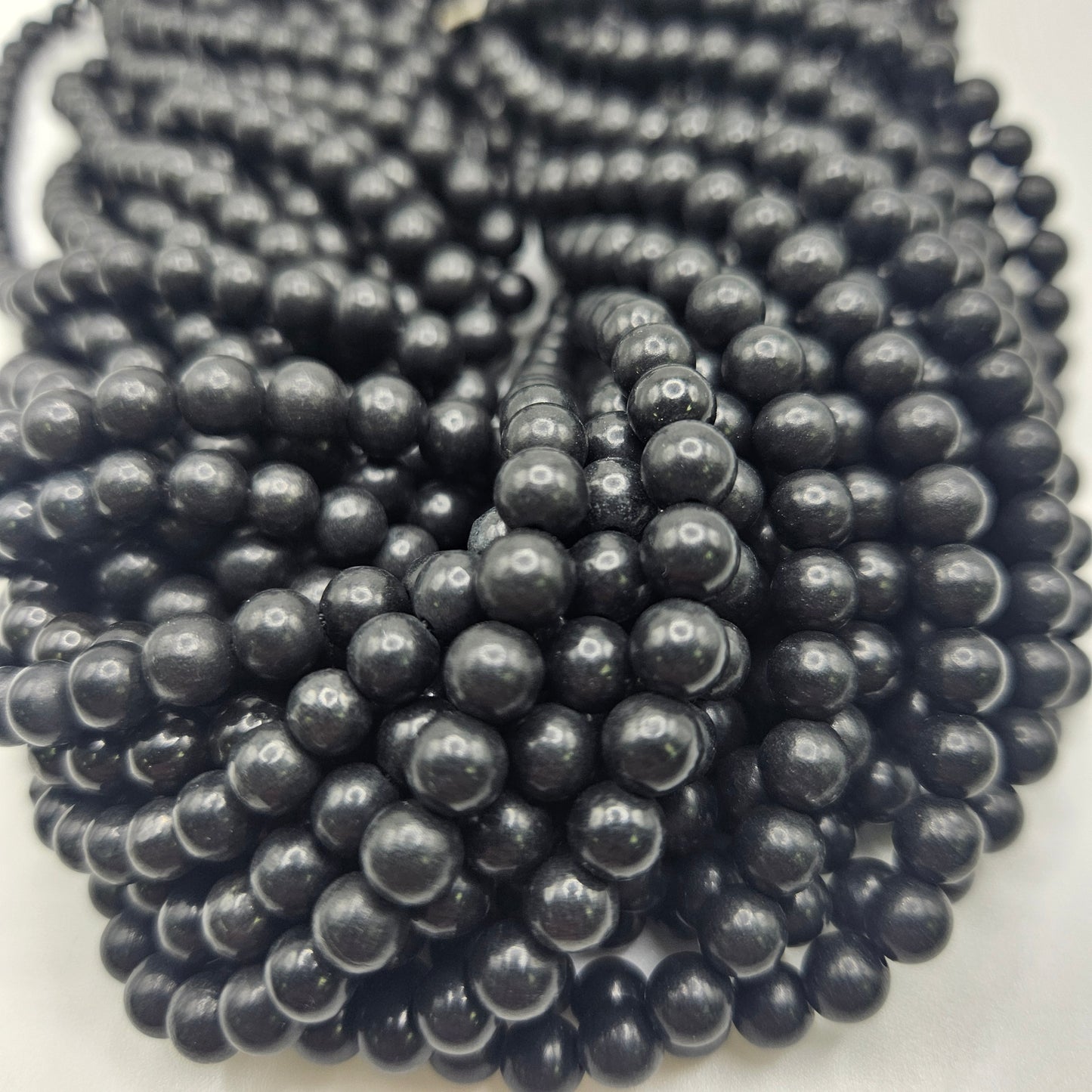 6mm Shungite Round Bead Strand.