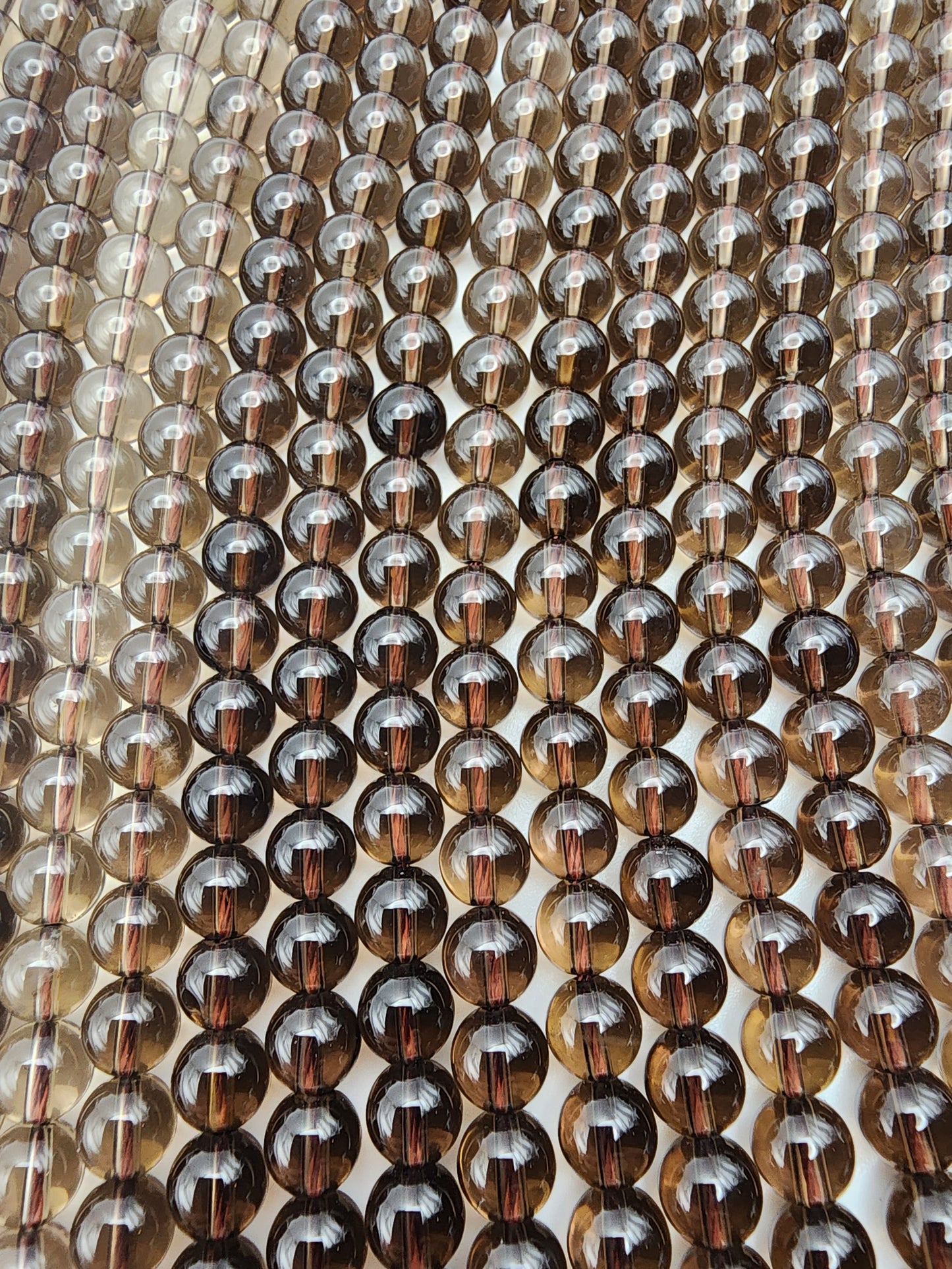 6mm Smokey Quartz Round Bead Strand.