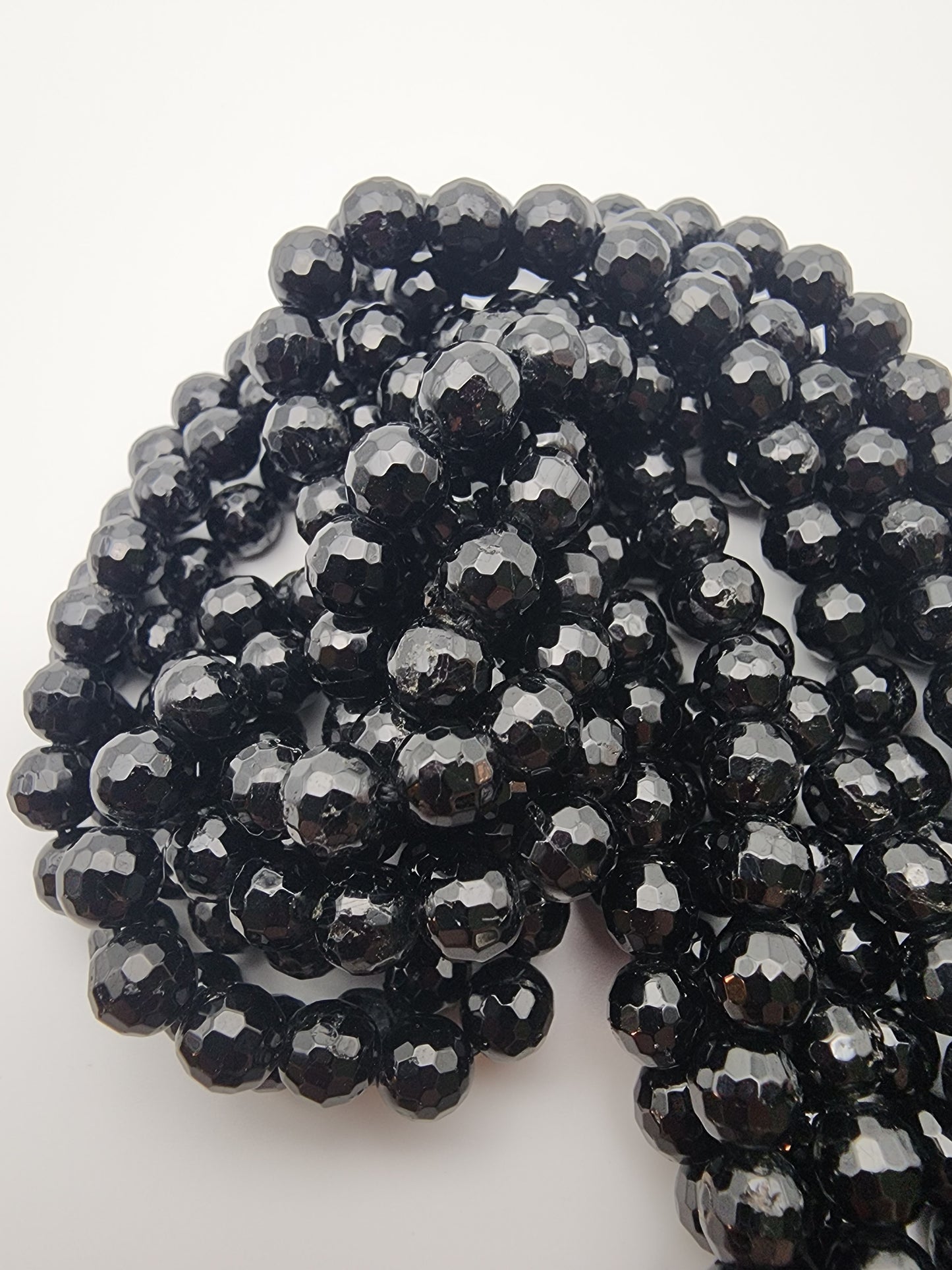 6mm Tourmaline Faceted Bead Strand.