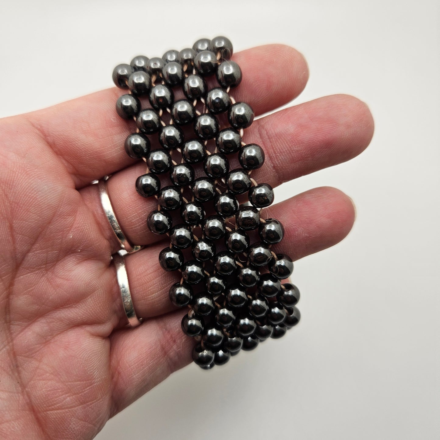 6mm Woven Hematite Bracelet.