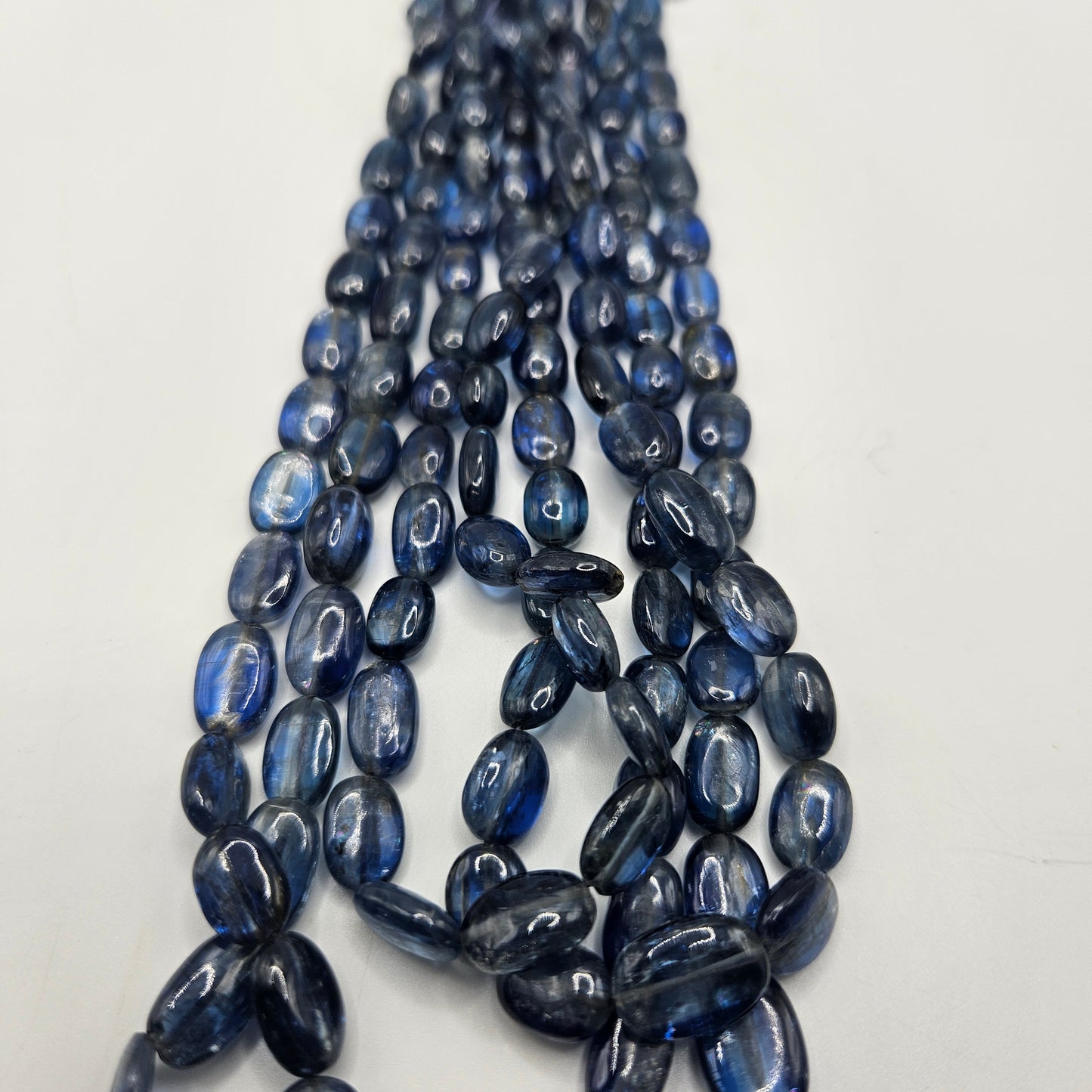 6x8mm Graduated Kyanite Oval Bead Strand.