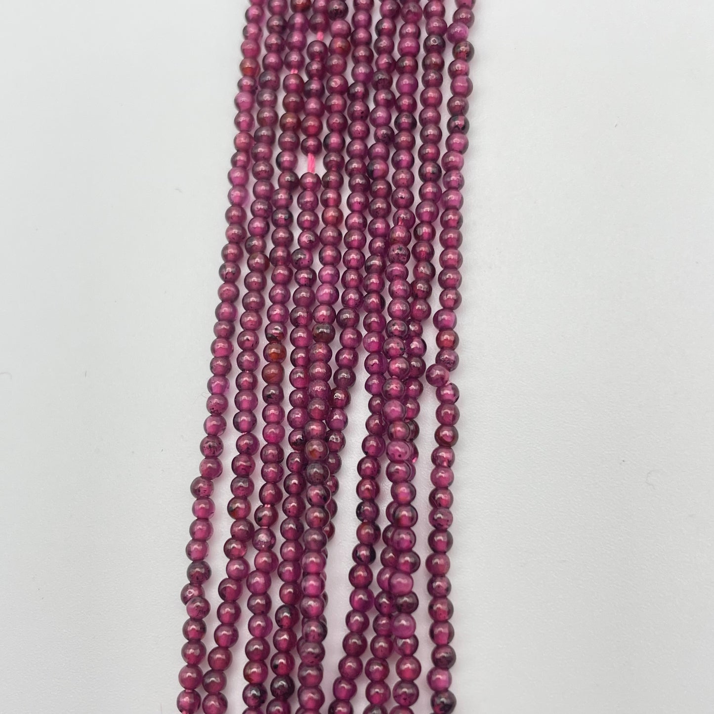 2mm Garnet Round Smooth Strand