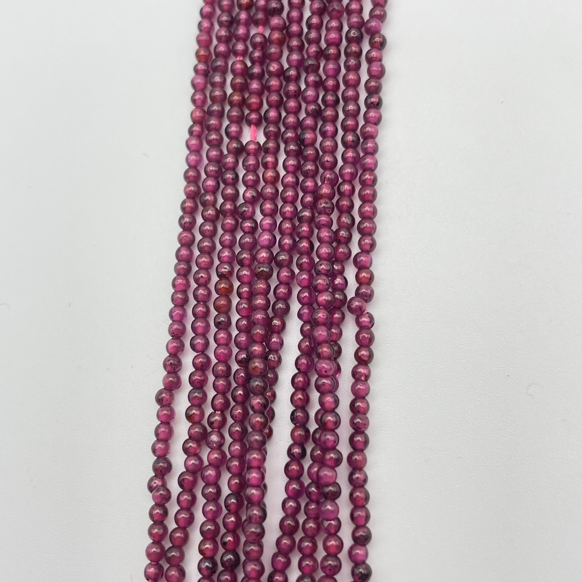 2mm Garnet Round Smooth Strand