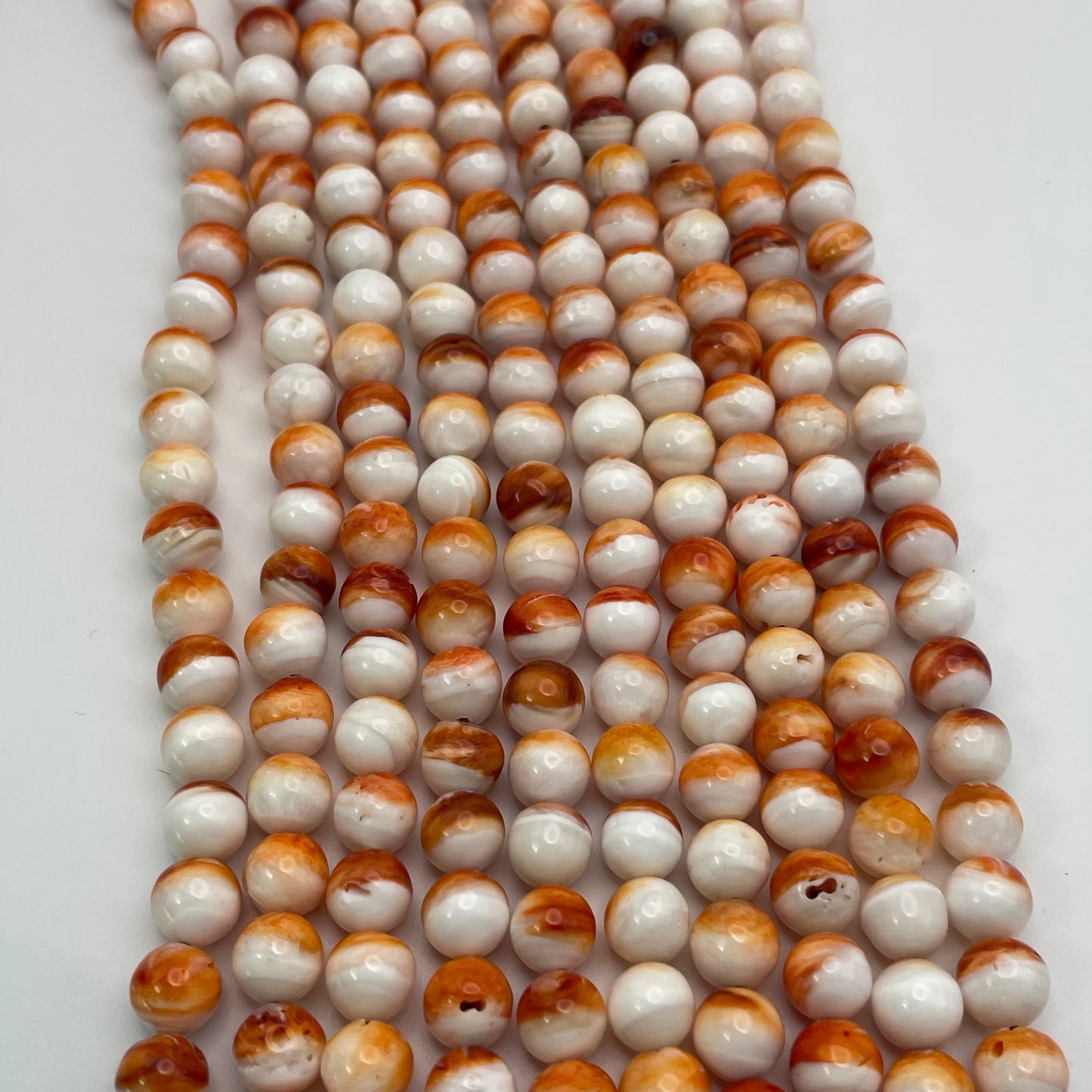 8mm Spiny Oyster Round Smooth