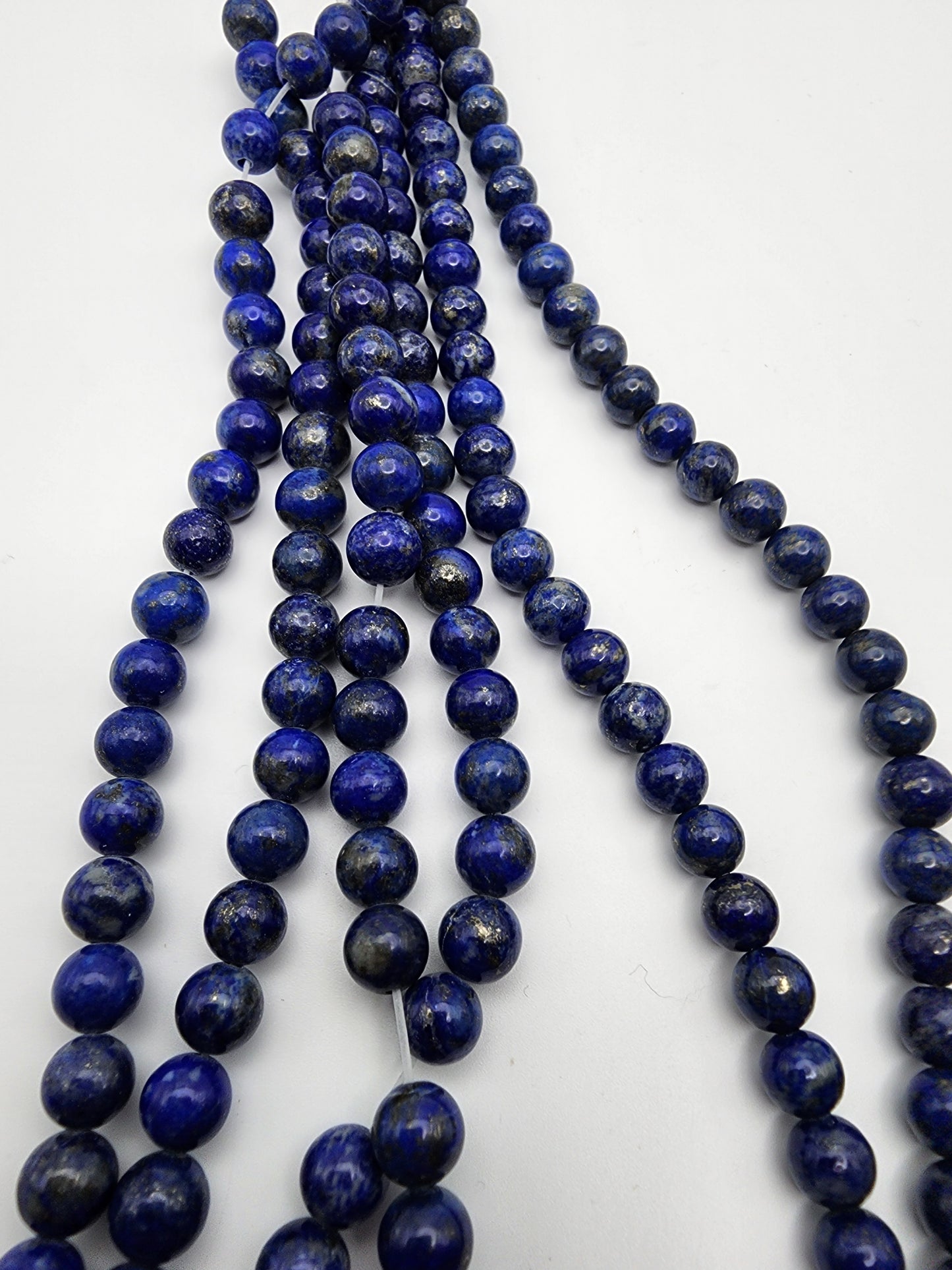 7mm Lapis Lazuli Round Bead Strand.