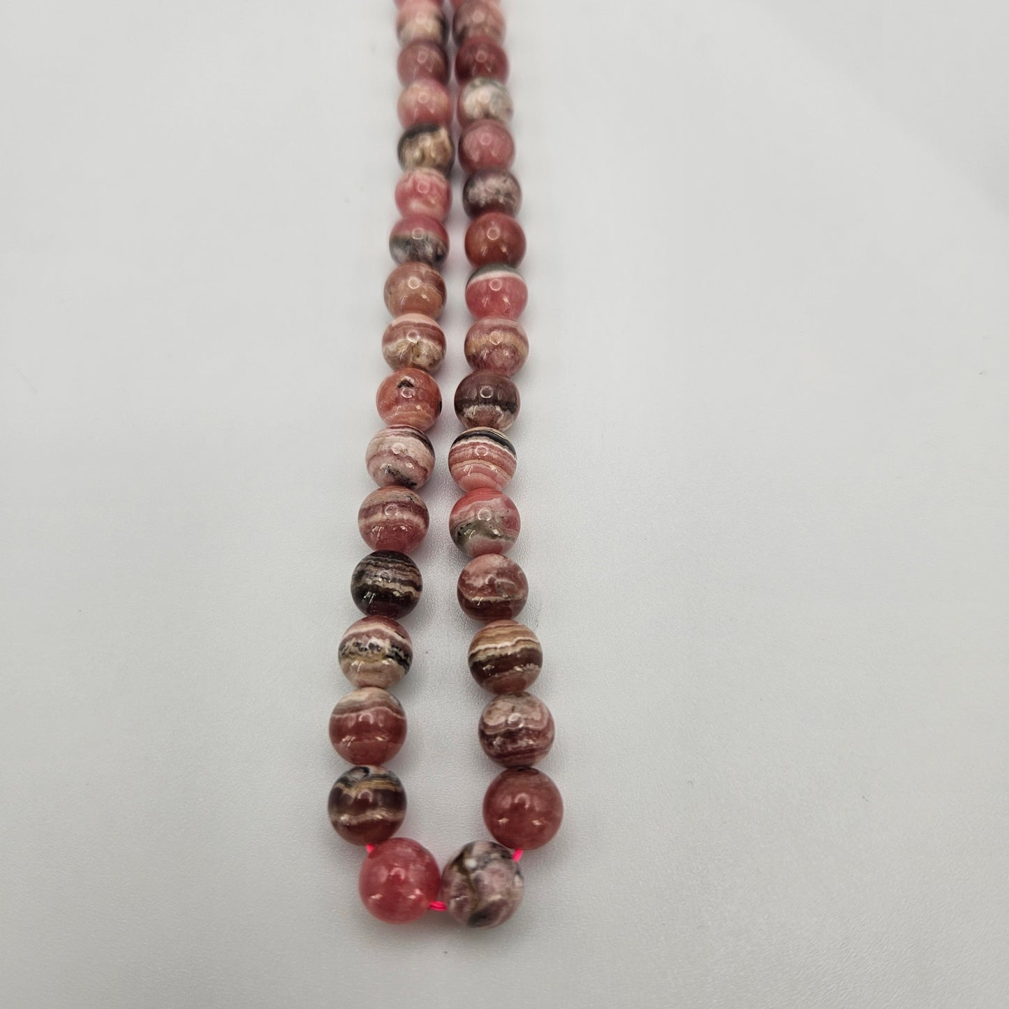 7mm Rhodochrosite Round Bead Strand.