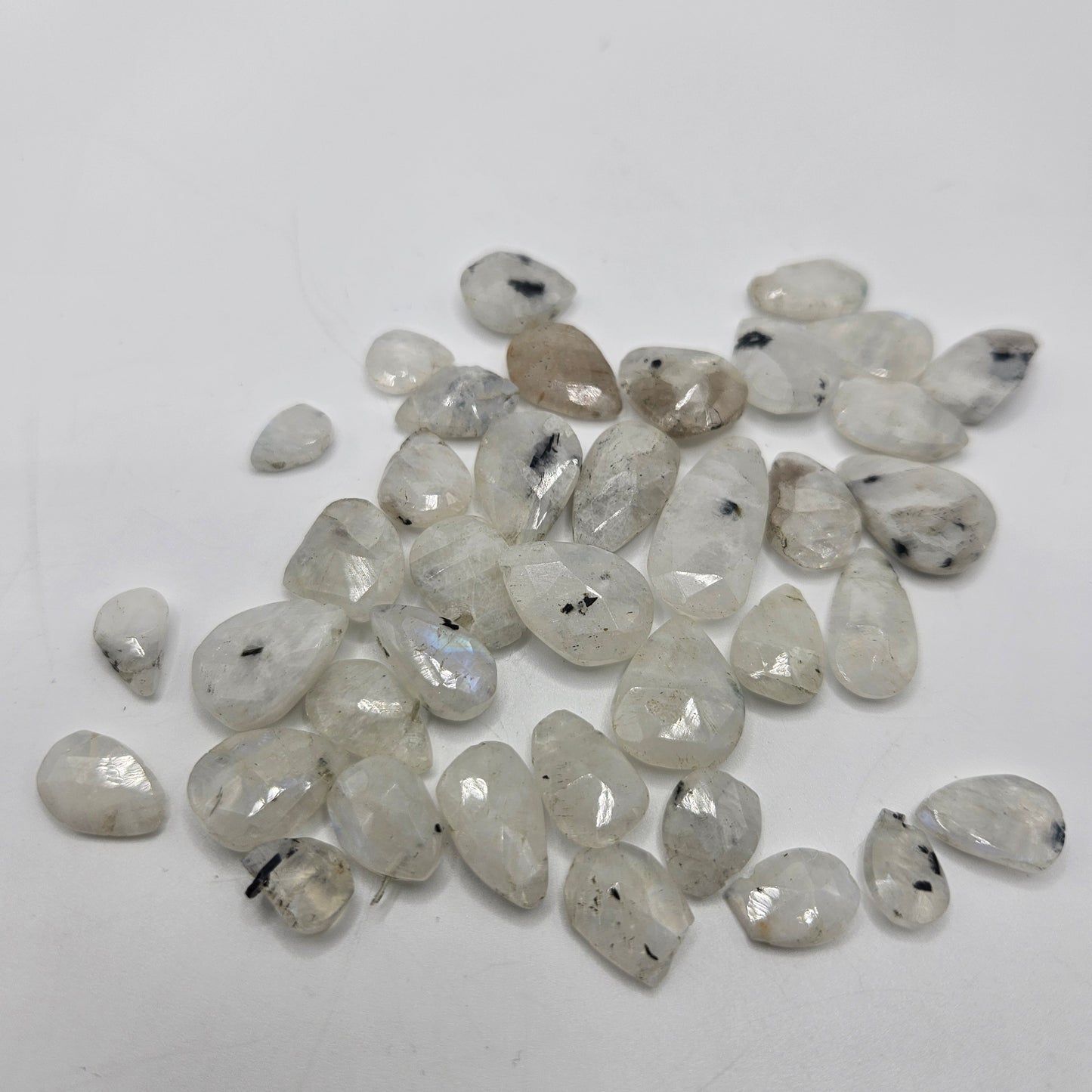 8 to 10mm Faceted Moonstone Top Drill Single Bead.