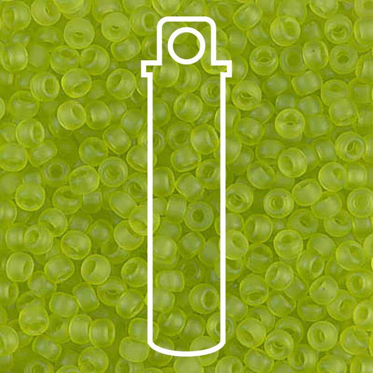 8/0 MATTE TR CHARTREUSE MIYUKI APPRX 22GM TUBE.