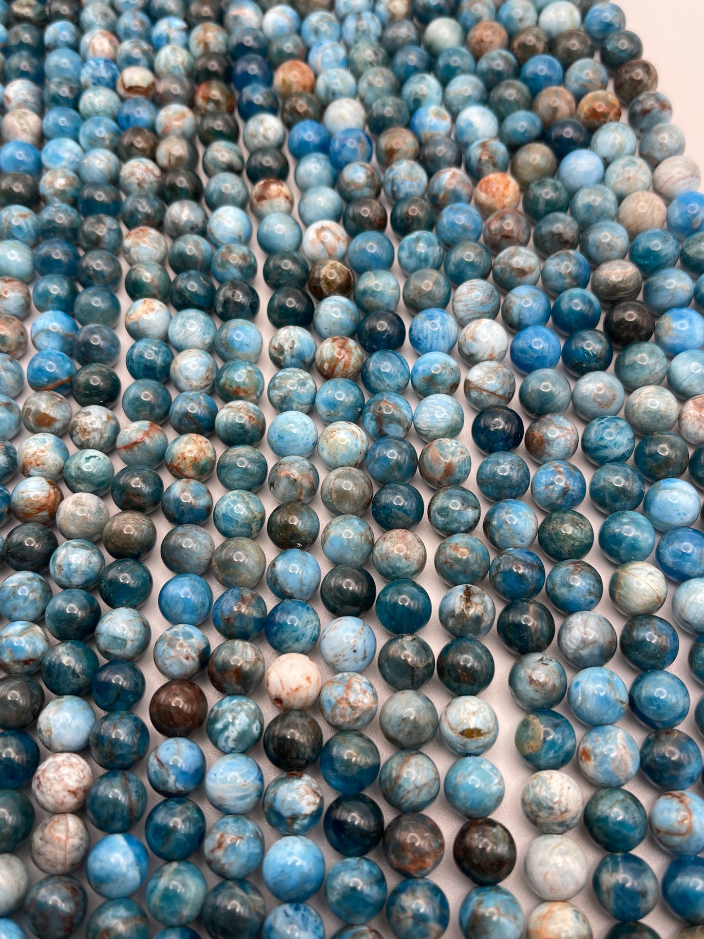 8mm Apatite Round Bead Strand.