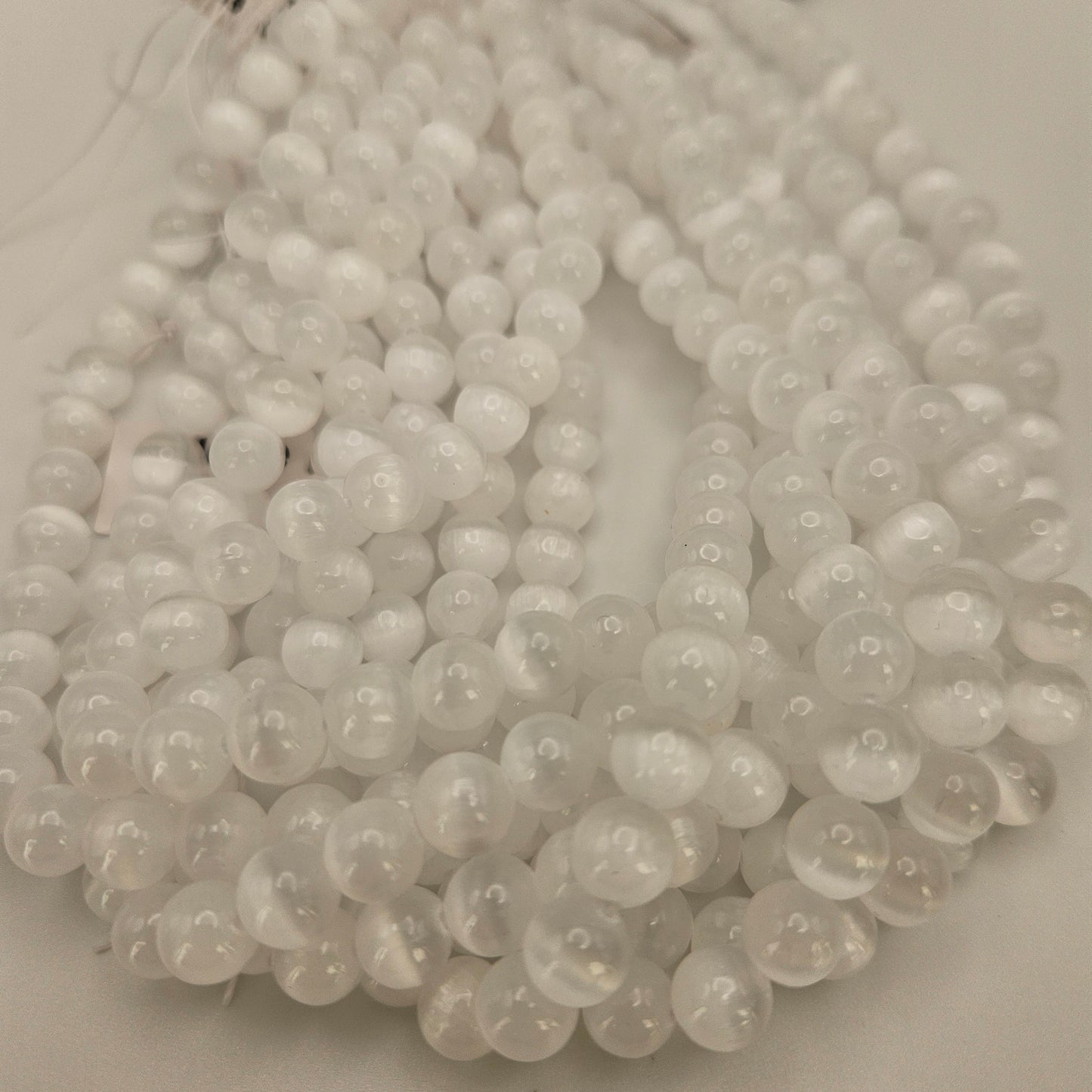 8mm Calcite Rondelle Bead Strand.