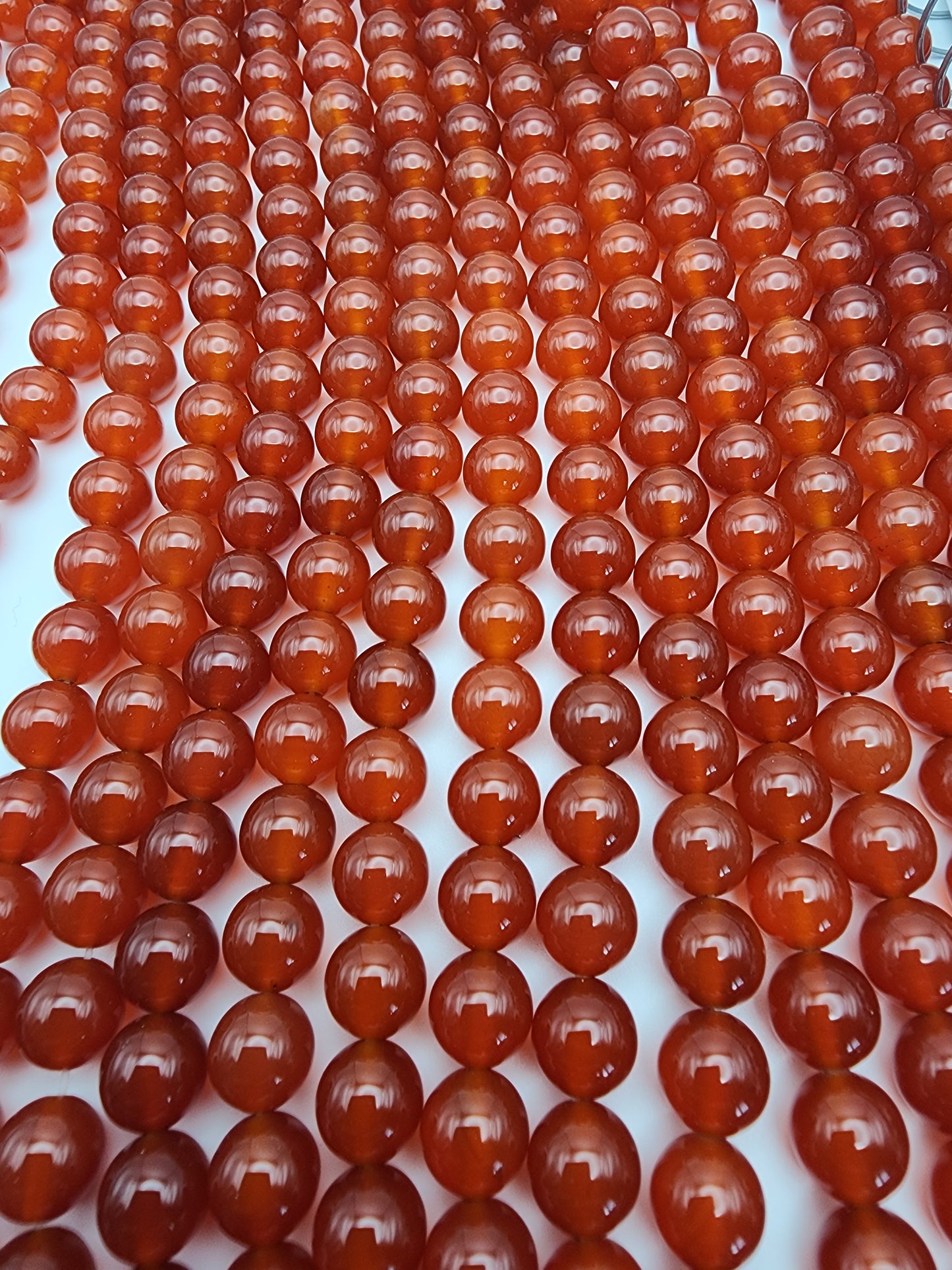 8mm Carnelian Round Beads.