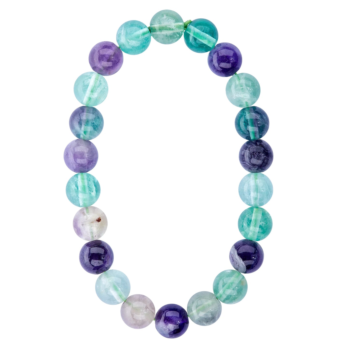 8mm Fluorite Stretch Bracelet.