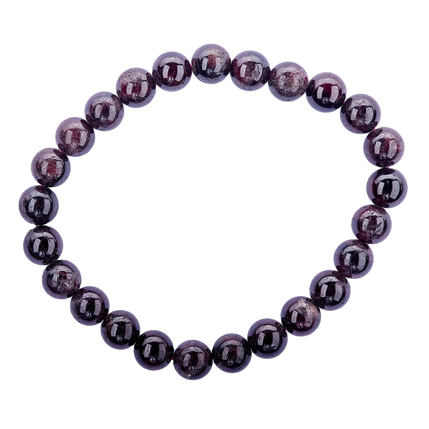 8mm Garnet Stretch Bracelet.