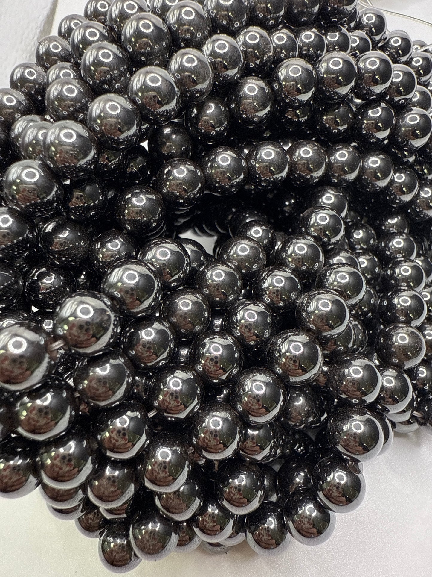 8mm Magnetic Hematite Round Beads.