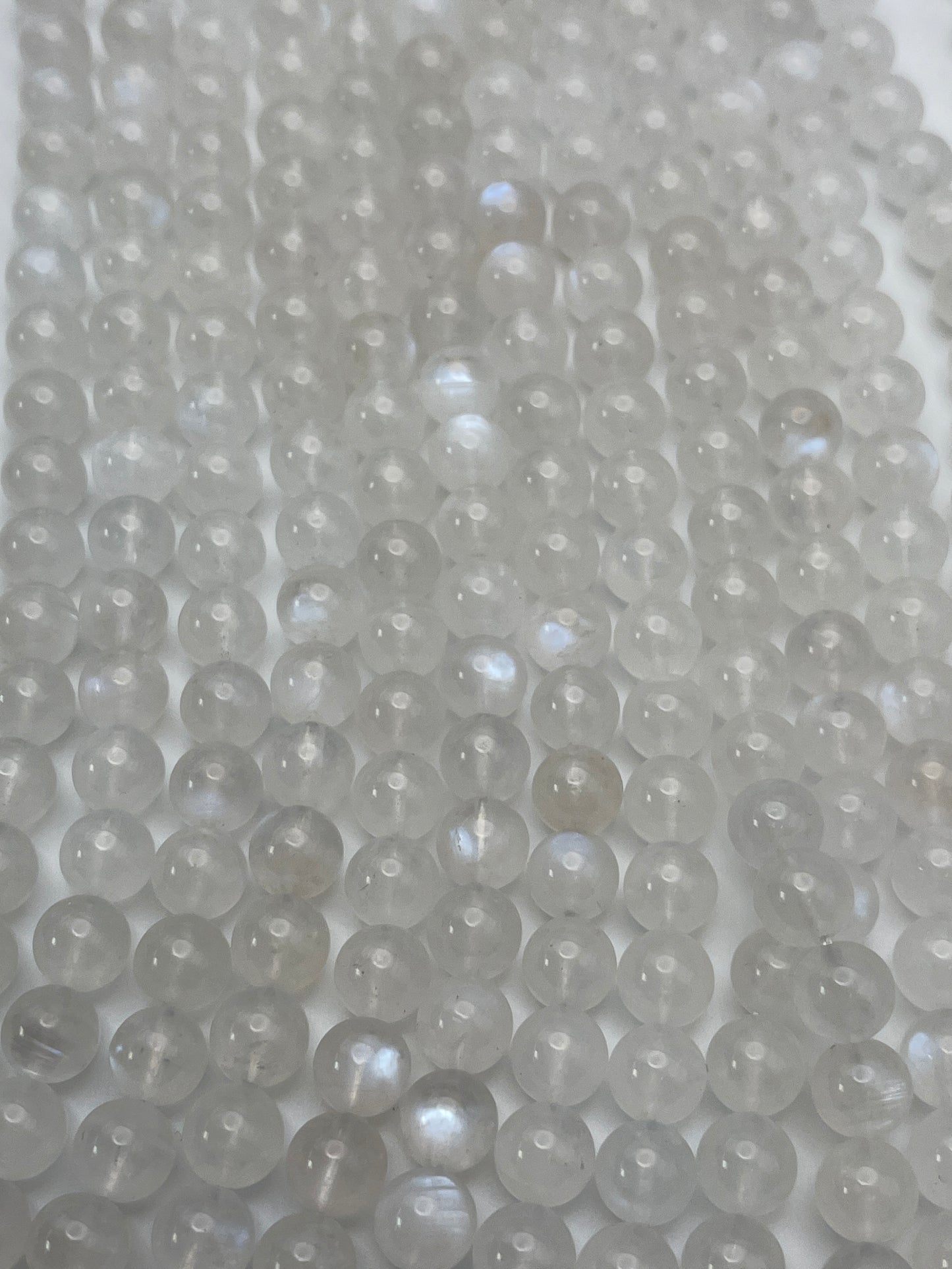 8mm Moonstone AAA Round Smooth Bead Strand.