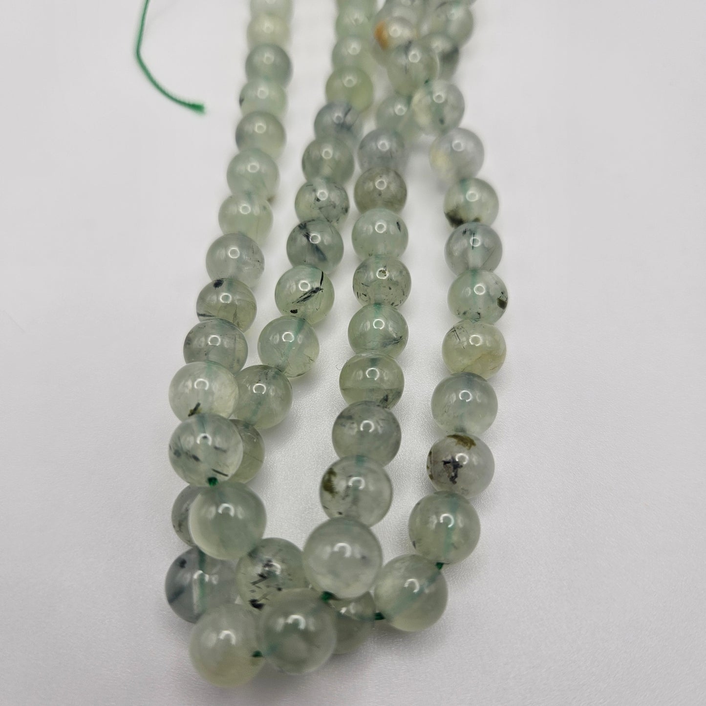 8mm Prehnite Round Bead Strand.