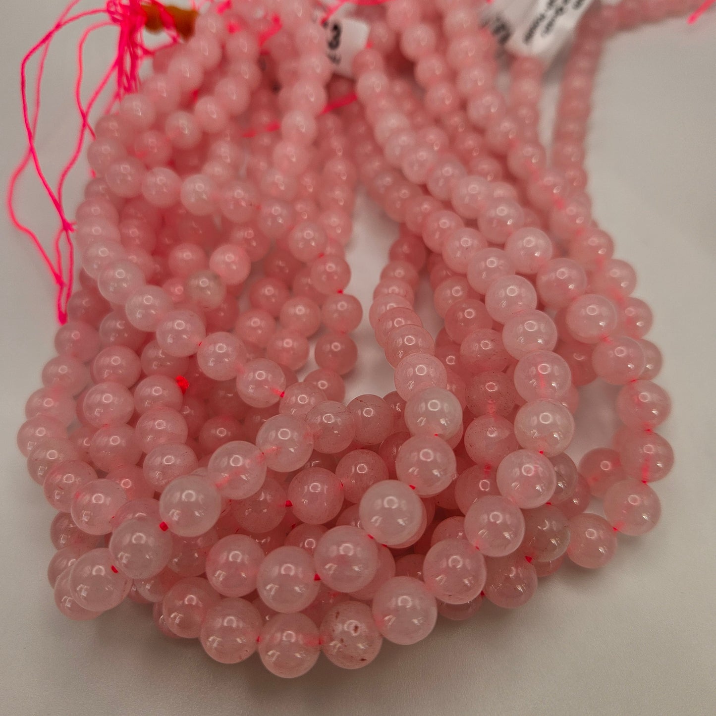 8mm Rose Quartz Round Bead Strand.