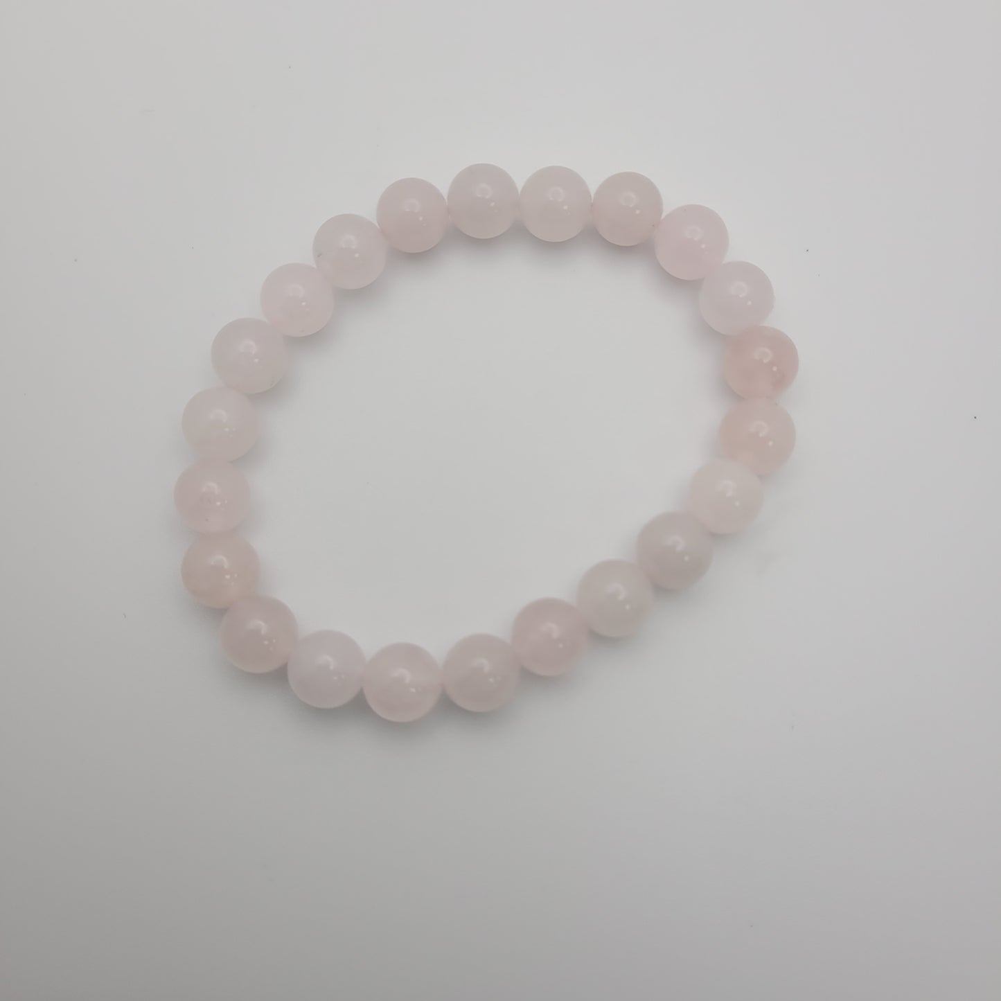 8mm Round Rose Stretch Bracelet