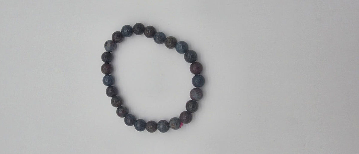 8mm Ruby with Kyanite Stretch Bracelet.