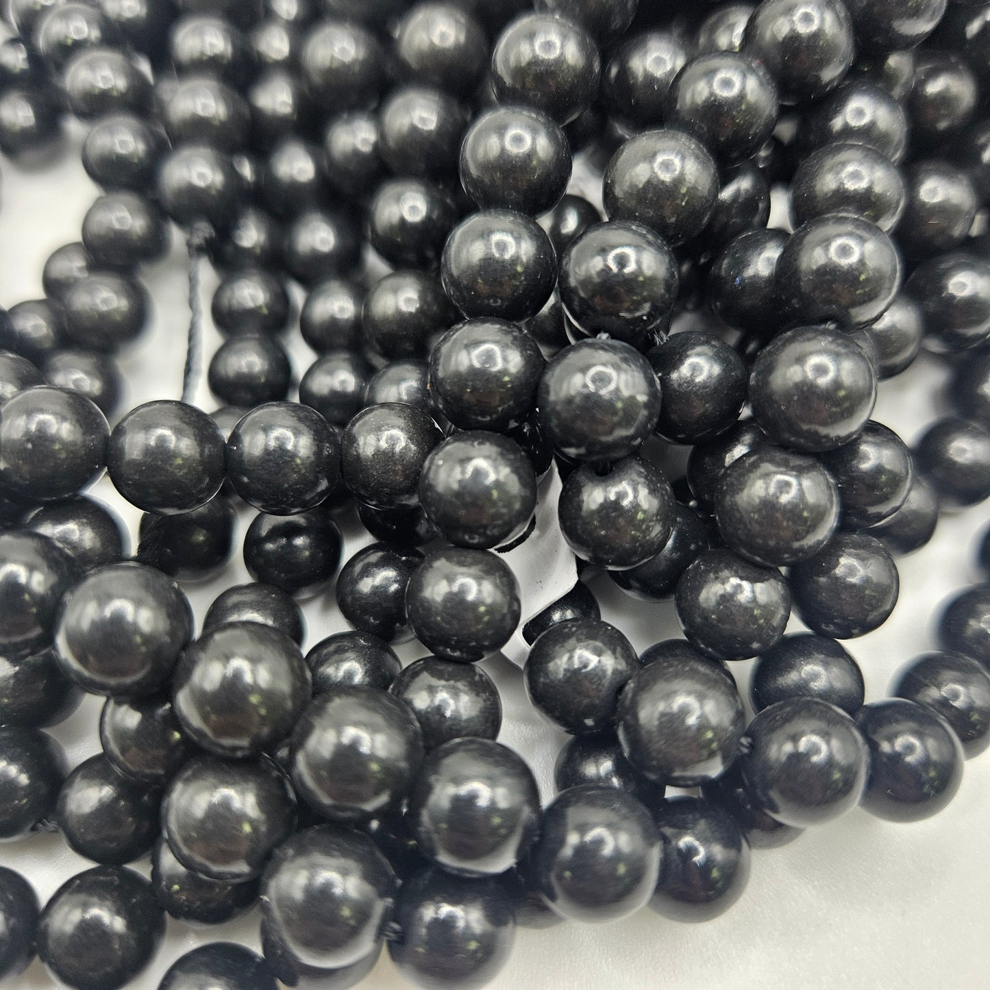 8mm Shungite Round Bead Strand