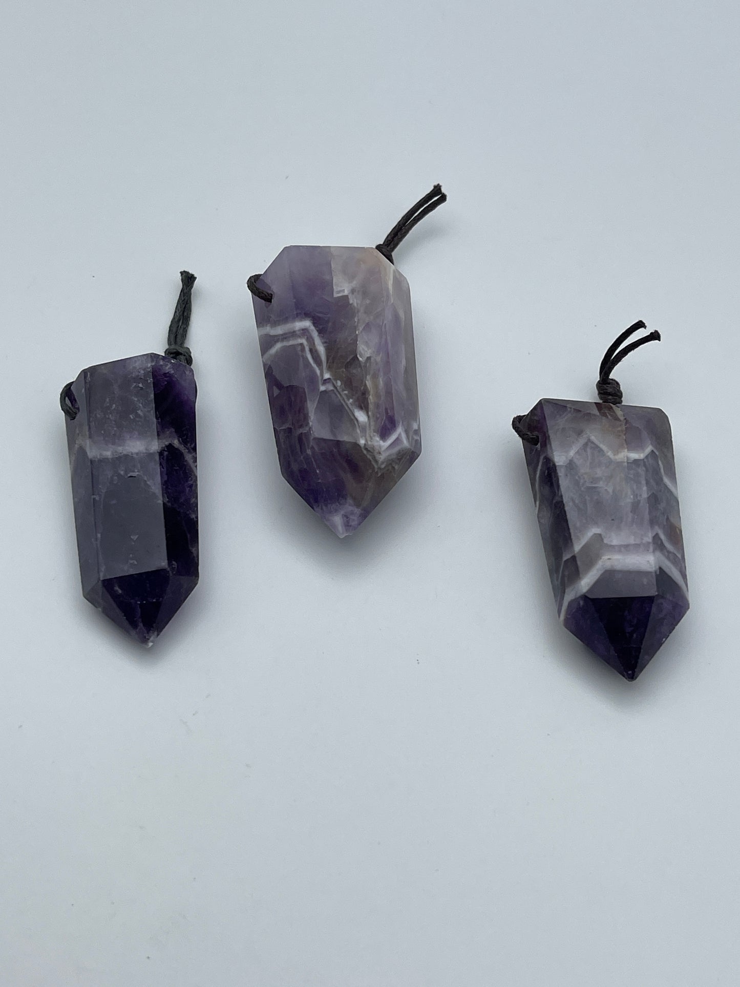 Amethyst Chevron Point Pendant Sold Individually.