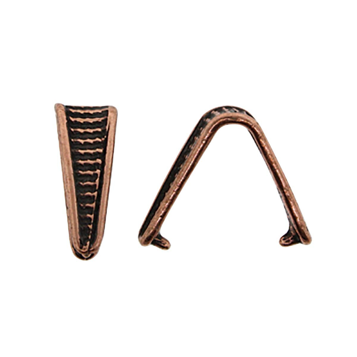 Antique Copper Plated Pinch Bail 8mm.