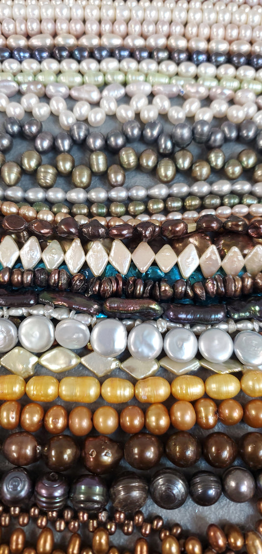 Assorted Pearl Bead Strands.