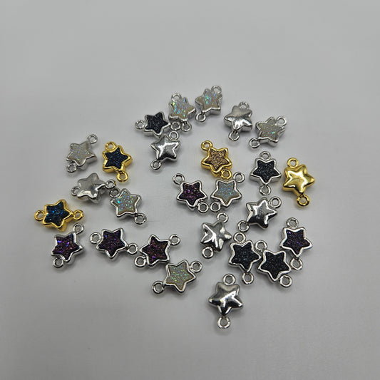 Assorted Star Pave Connectors.