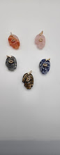 Assorted Gemstone Hamsa Charm.