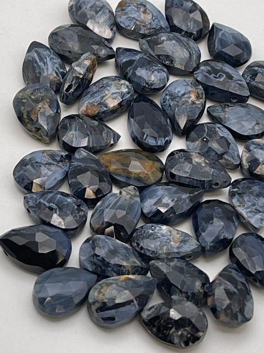 Collection of Blue Petersite Top Drill Faceted Single