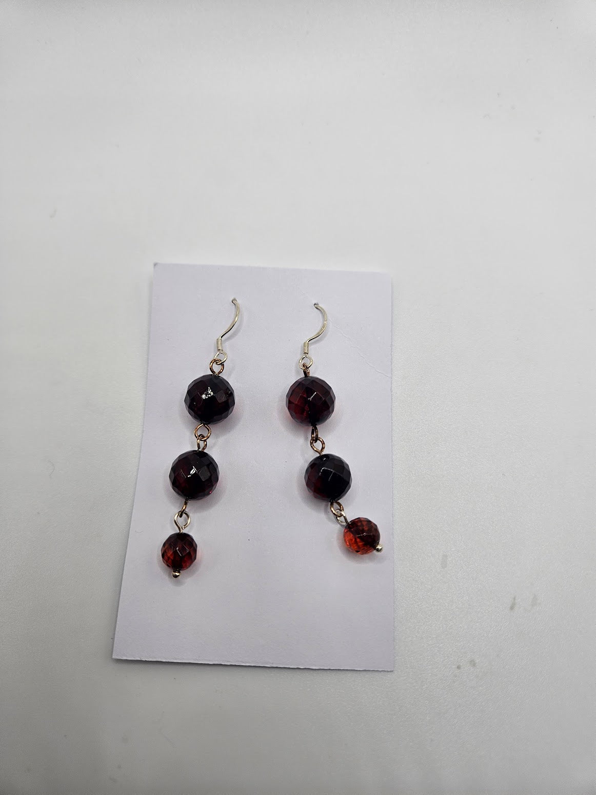 Brown Amber Decorative Earrings.