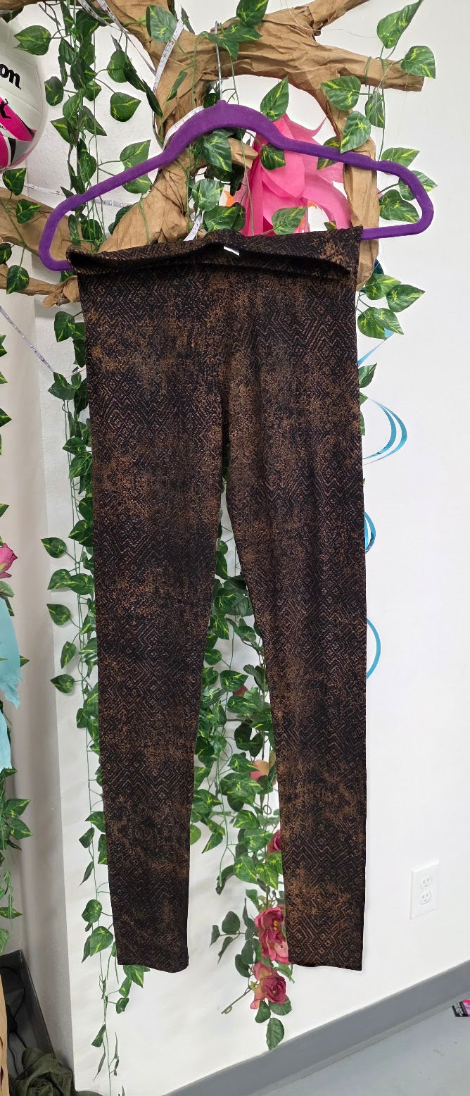 Brown Ocore-3 Knit Leggings.