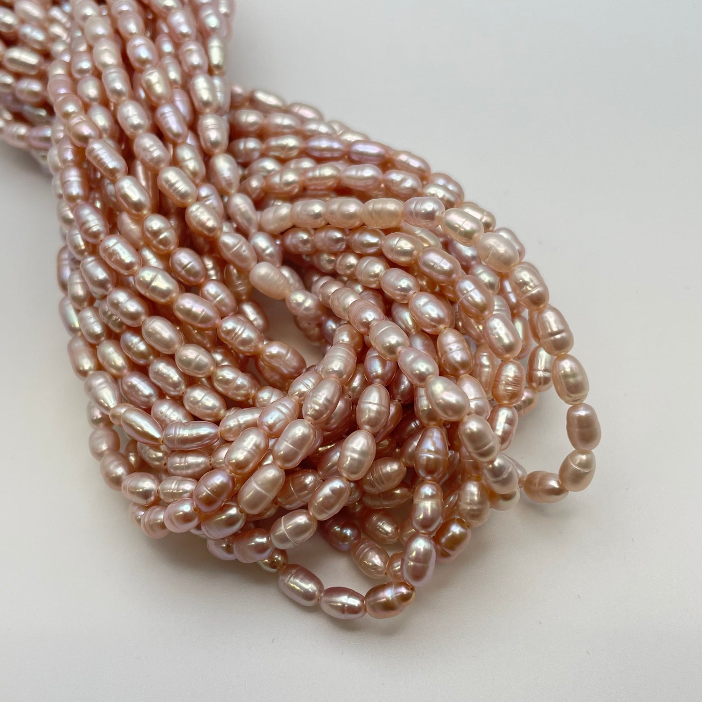 4mm Pink Potato Pearl Strand