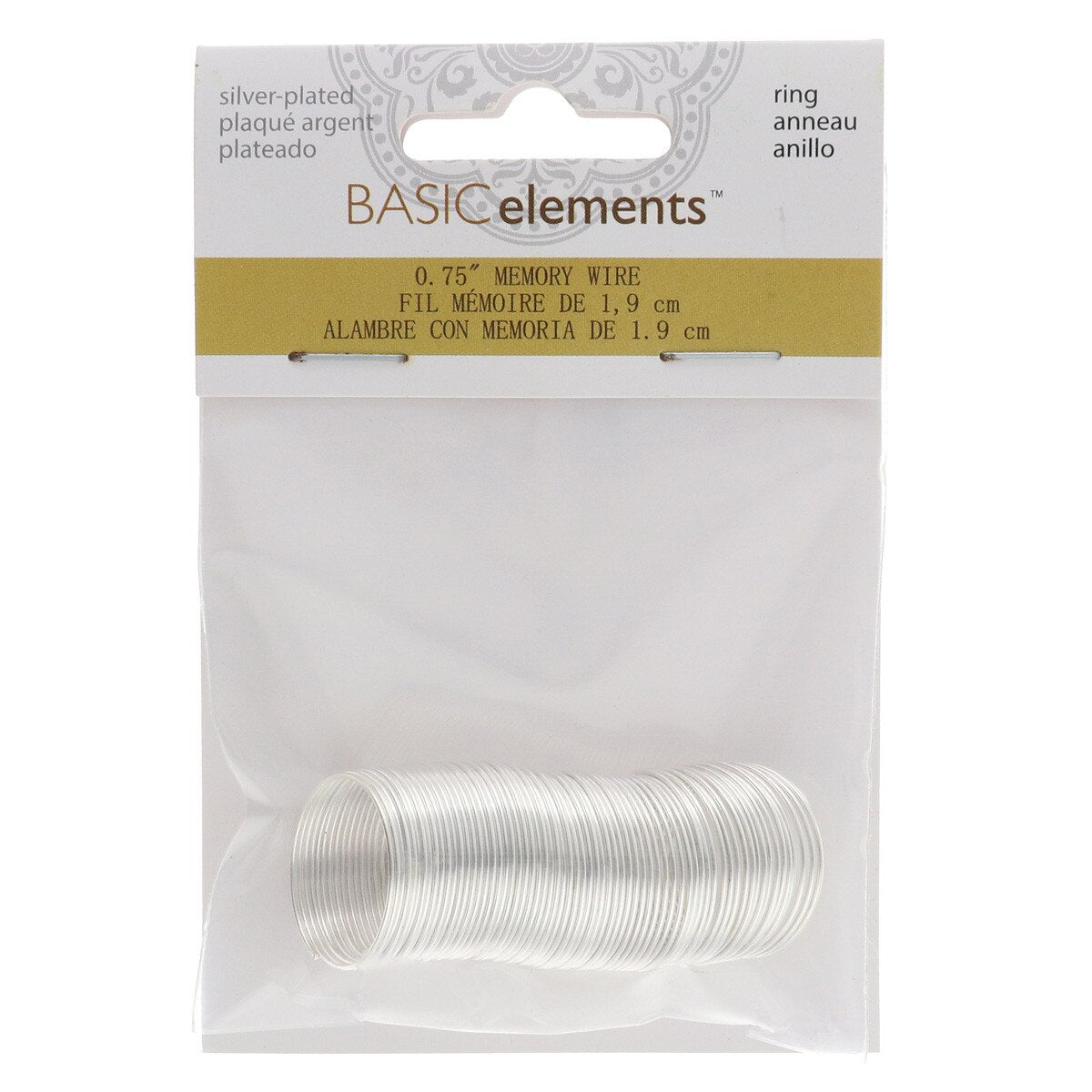 MEMORY WIRE RING 3/4 SLVR PLT 48 TURNS 24GA
