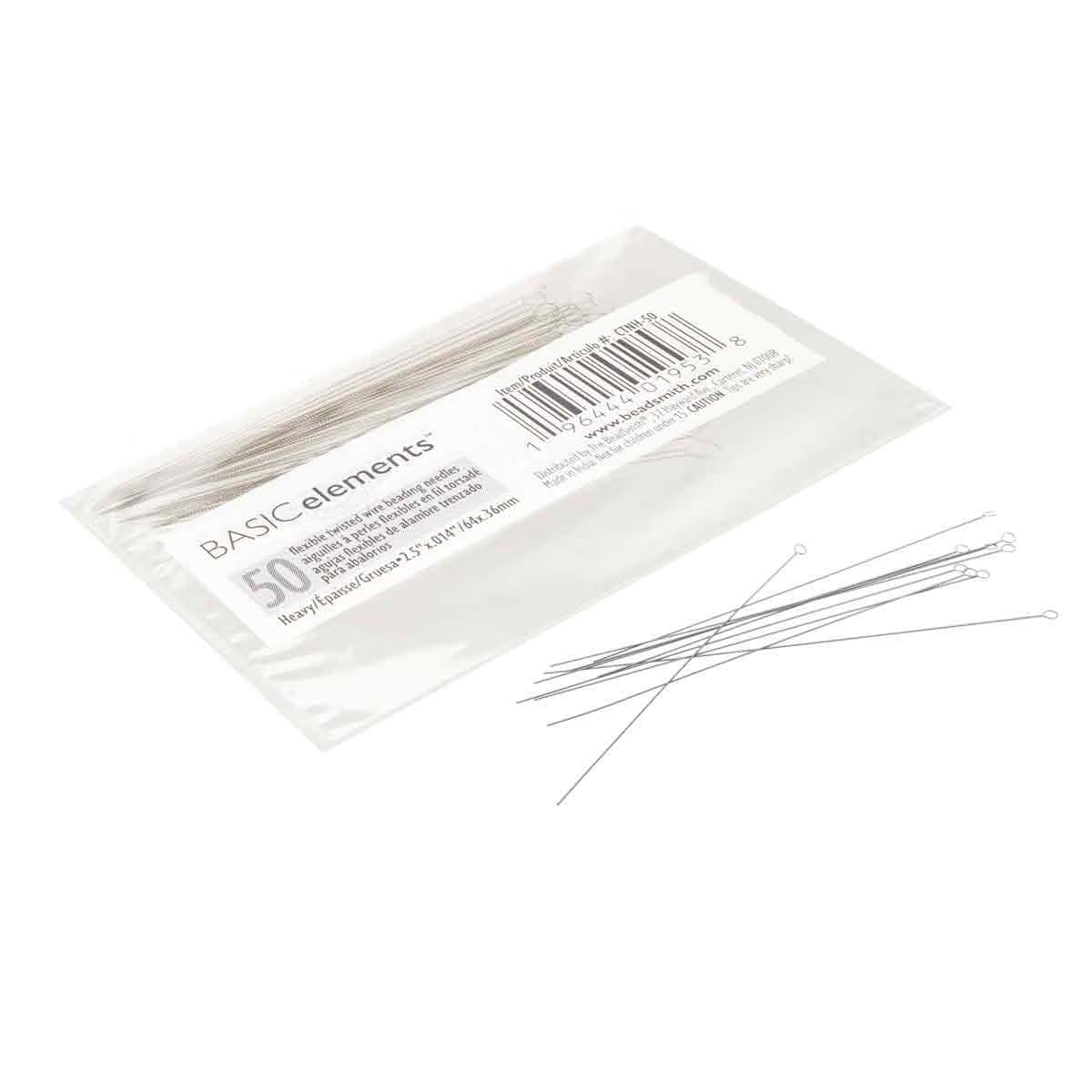 NEEDLE TWISTED WIRE HEAVY .36MM-50/CD- PER CARD