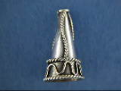 Medium Size Cone w/ Granulation & Wire Decoration 18 mm high 8 mm opening
