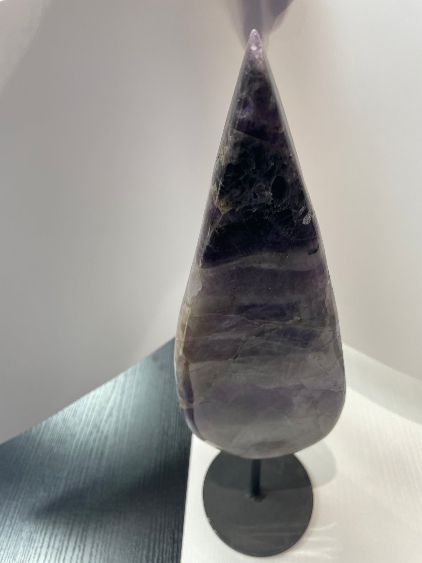 Chevron Amethyst Tear Drop Specimen.