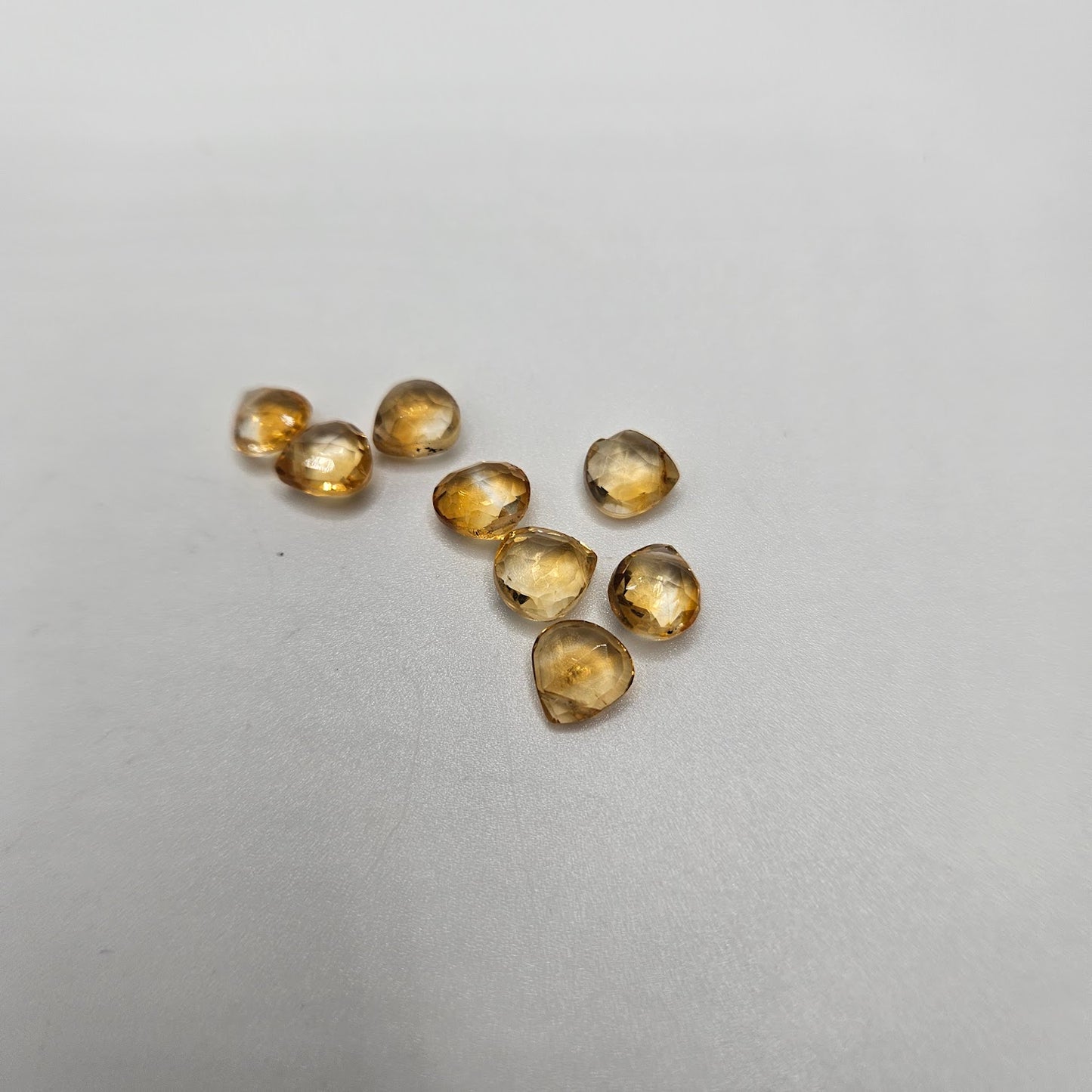 Citrine Faceted Drop Single.